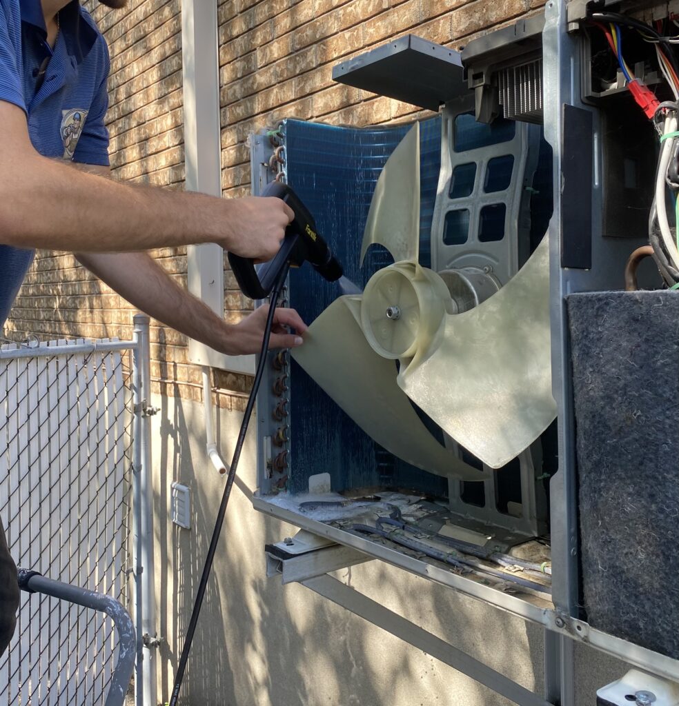 Condenser coil cleaning